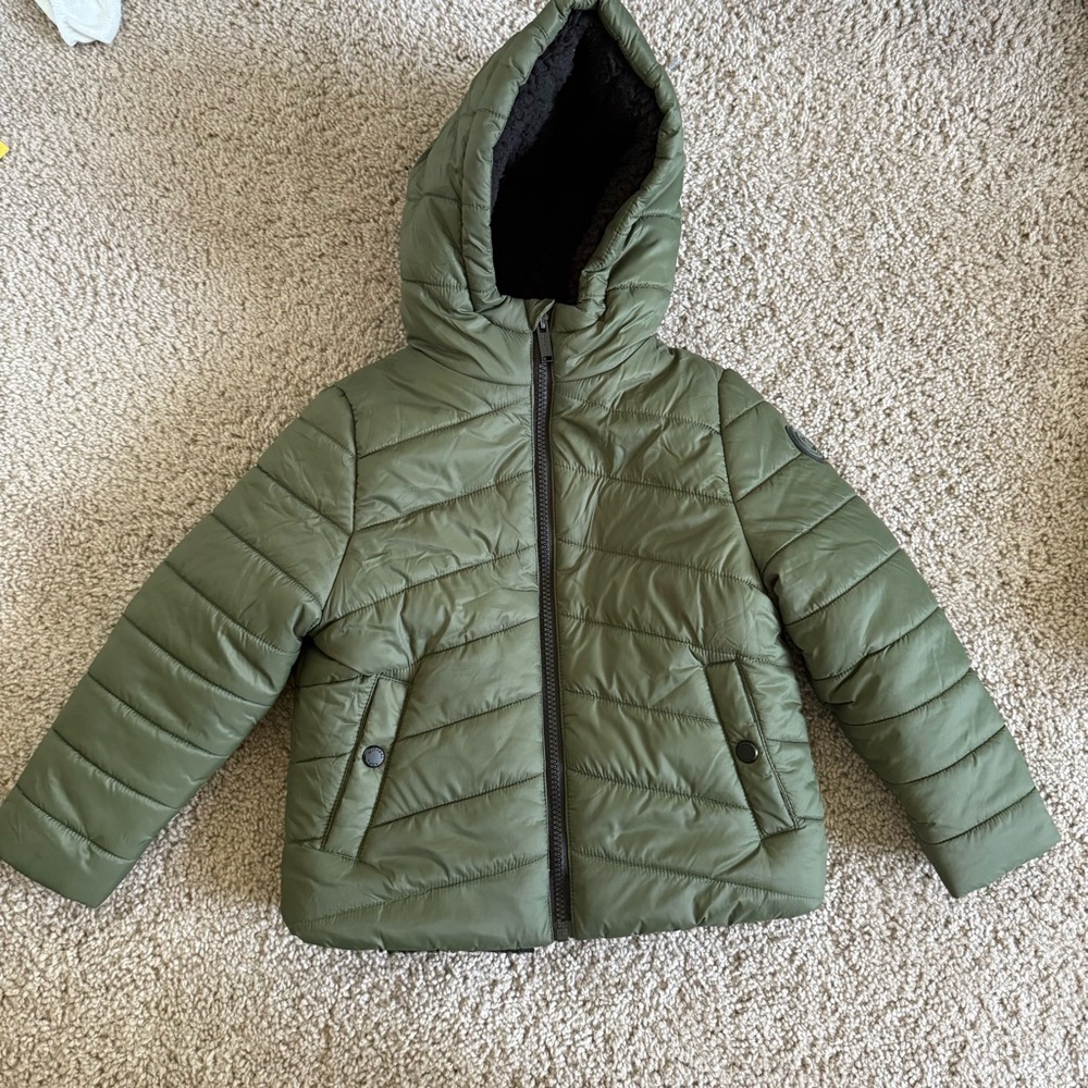 Michael Kors Hooded Puffer Jacket 4 in Army Green/Dark Loden
